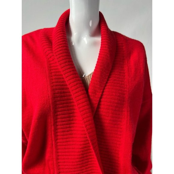 Vintage Laura Lorani Womens Cardigan Sweater Red Wool Surplice Long Sleeve EU 42 - Picture 6 of 12